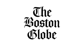 Logo of The Boston Globe, featuring elegant black serif typography on a white background.