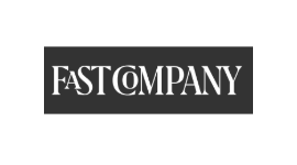Logo of Fast Company, featuring the words in a modern font on a dark background.